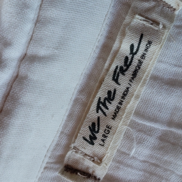 017 We the FREE PEOPLE Full Of Light Top White sz L Women's - Picture 7 of 10